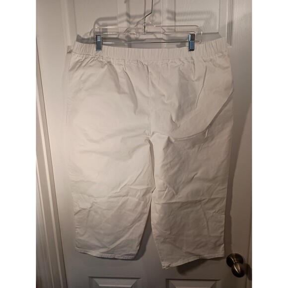 d&co. Capri Pants Size XLT White Elastic Waist - Picture 3 of 9